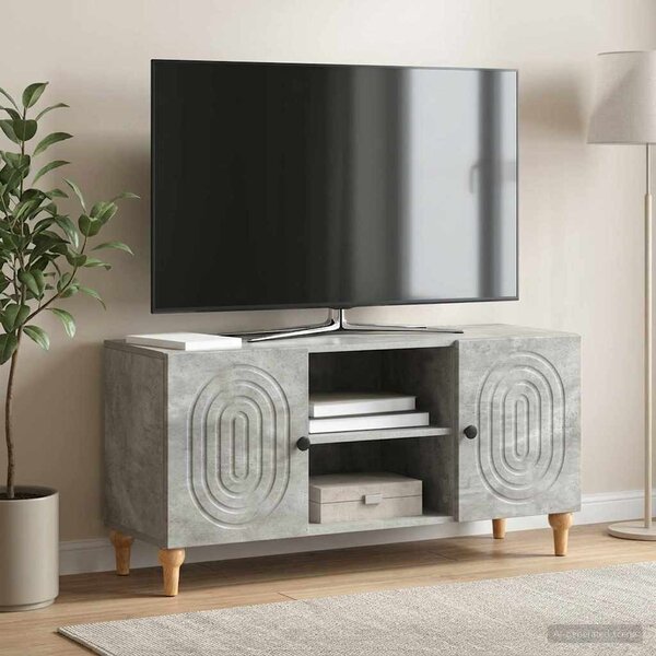 TV szekrény Betonszürke 102 x 34,5 x 50 cm Szerelt Fa