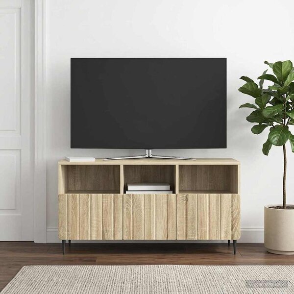 TV szekrény fiókkal Sonoma Tölgy 102 x 34,5 x 50 cm Szerelt Fa