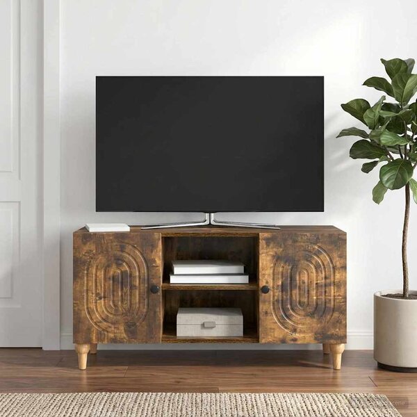 TV szekrény Füstös Tölgy 102 x 34,5 x 50 cm Szerelt Fa