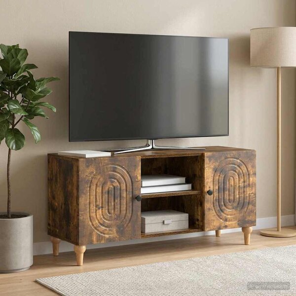 TV szekrény Füstös Tölgy 102 x 34,5 x 50 cm Szerelt Fa