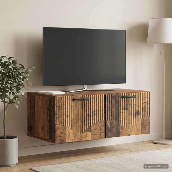 Fali TV szekrény Antik Fa 78,5 x 41 x 30 cm Szerelt Fa