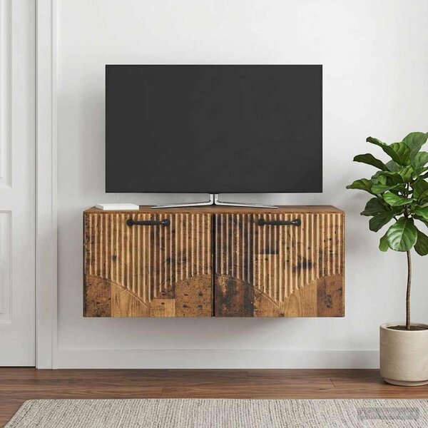Fali TV szekrény Antik Fa 78,5 x 41 x 30 cm Szerelt Fa