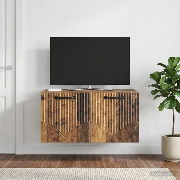 Fali TV szekrény Antik Fa 59,5 x 41 x 30 cm Szerelt Fa