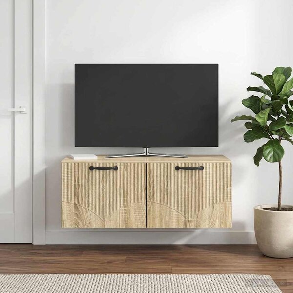 Fali TV szekrény Sonoma Tölgy 78,5 x 41 x 30 cm Szerelt Fa