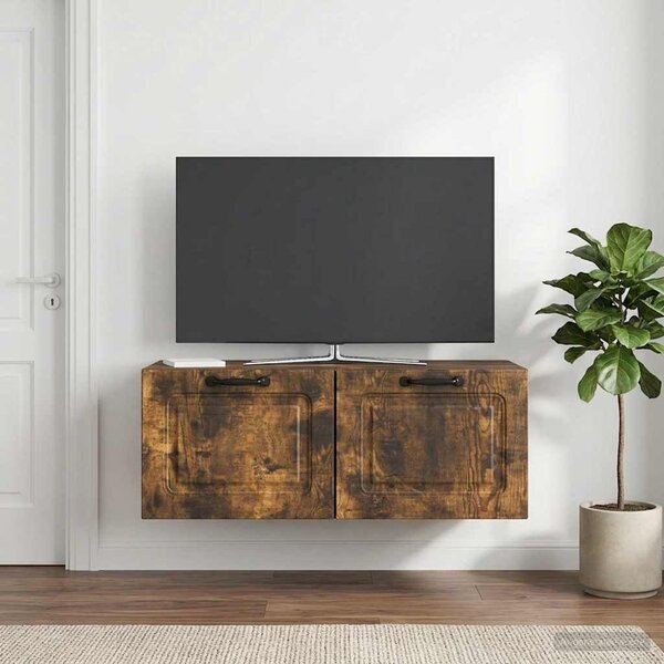 Fali TV szekrény Füstös Tölgy 78,5 x 41 x 30 cm Szerelt Fa