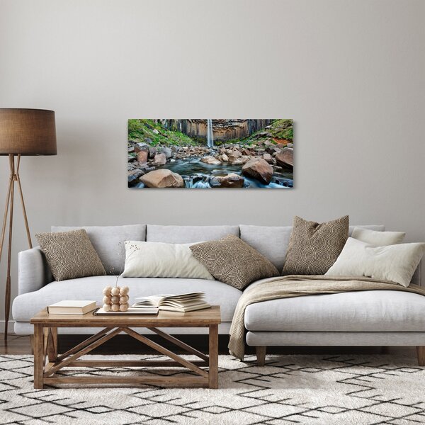 Kép - Svartifossi vízesés, Izland (120x50 cm)