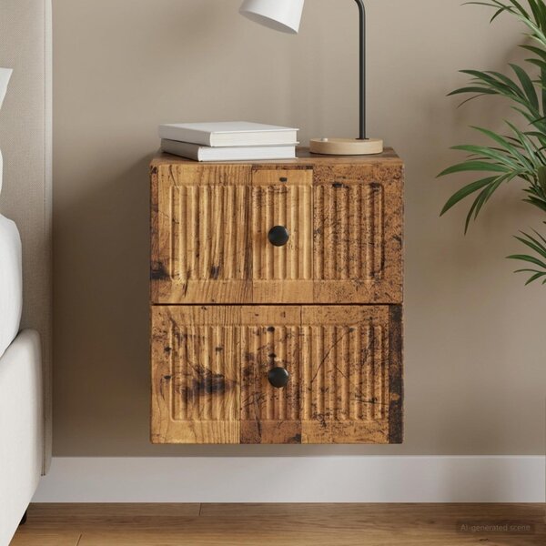 Fali éjjeli szekrény Antik Fa 33 x 34,5 x 40 cm Szerelt Fa