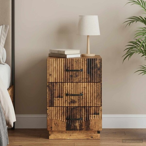 Éjjeliszekrény fiókkal Antik Fa 43 x 41 x 63,5 cm Szerelt Fa