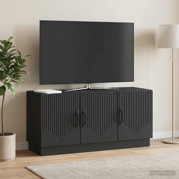 TV szekrény Fekete 99 x 34,5 x 47 cm Szerelt Fa