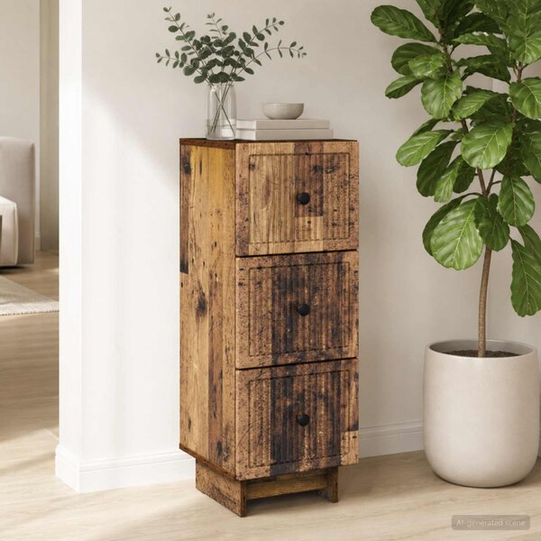 Fiókos szekrény Antik Fa 33 x 34,5 x 90 cm Szerelt Fa