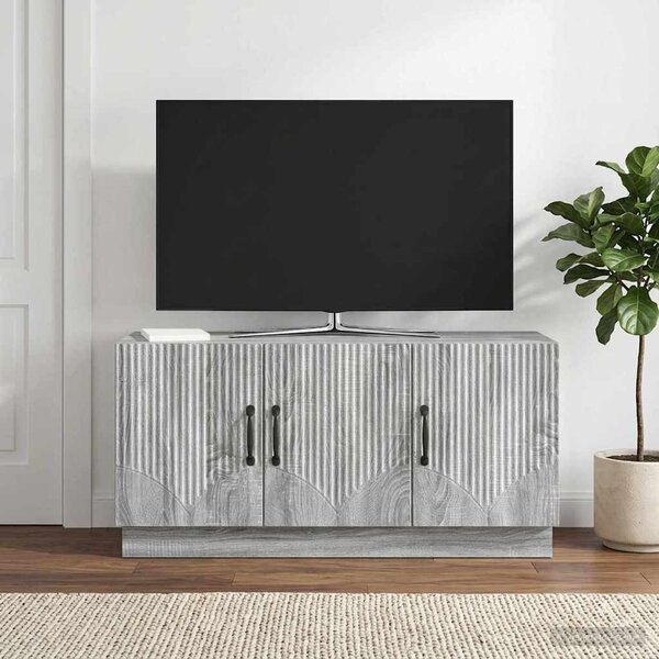 TV szekrény Szürke Sonoma 99 x 34,5 x 47 cm Szerelt Fa
