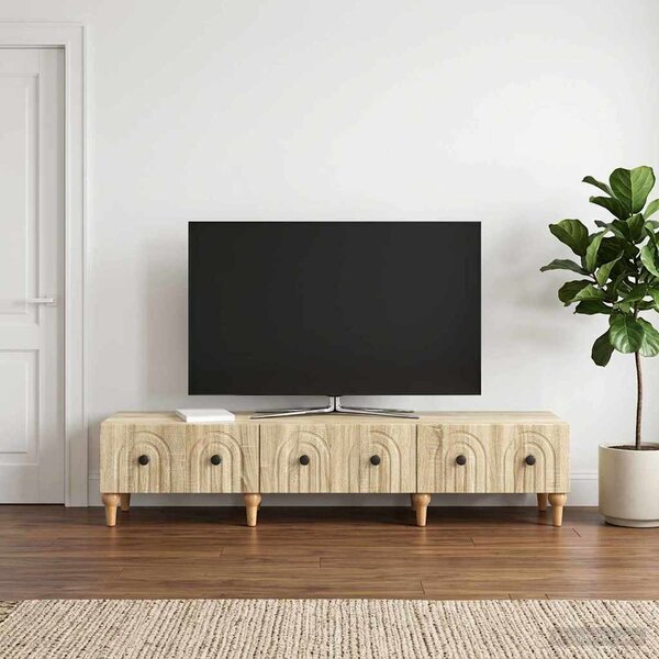 TV szekrény fiókkal Sonoma Tölgy 147 x 34,5 x 30 cm Szerelt Fa
