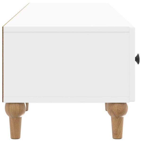 TV szekrény Magasfényű Fehér 147 x 34,5 x 30 cm Szerelt Fa