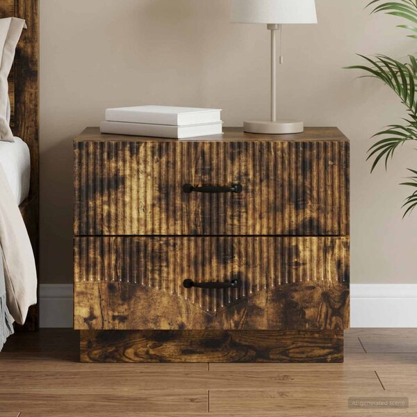 Éjjeliszekrény Füstös Tölgy 62 x 34,5 x 44,5 cm Szerelt Fa