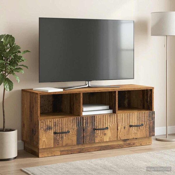 TV szekrény fiókkal Antik Fa 102 x 34,5 x 47 cm Szerelt Fa
