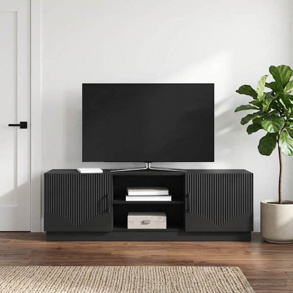 TV szekrény Fekete 150 x 31 x 47 cm Szerelt Fa