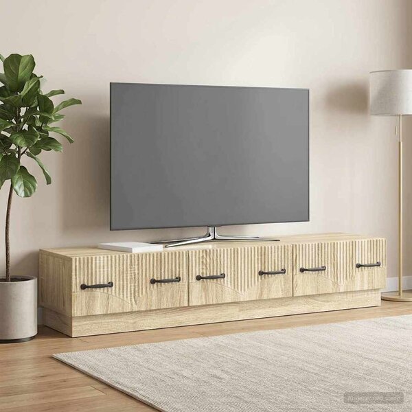 TV szekrény fiókkal Sonoma Tölgy 147 x 34,5 x 27 cm Szerelt Fa