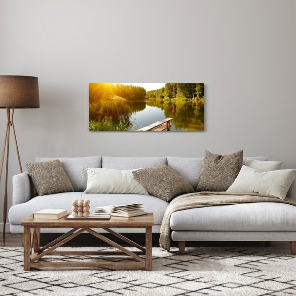 Kép - Tó az erdőnél (120x50 cm)