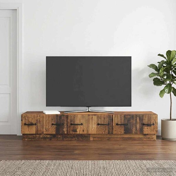TV szekrény fiókkal Antik Fa 147 x 34,5 x 27 cm Szerelt Fa