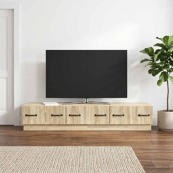 TV szekrény fiókkal Sonoma Tölgy 147 x 34,5 x 27 cm Szerelt Fa