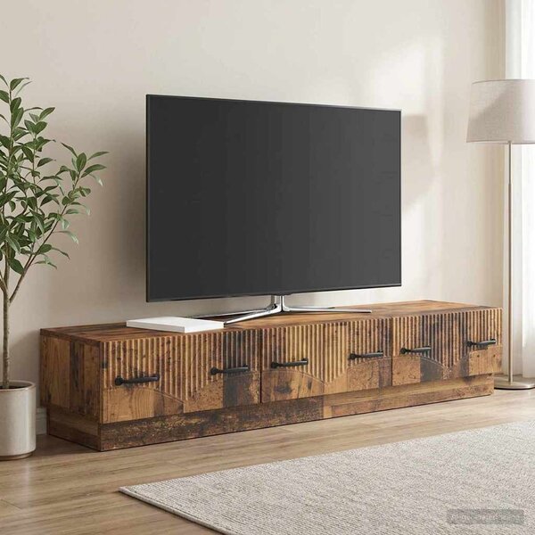 TV szekrény fiókkal Antik Fa 147 x 34,5 x 27 cm Szerelt Fa