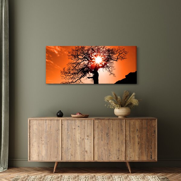 Kép - Tölgy napnyugtakor (120x50 cm)