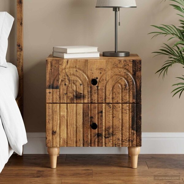 Éjjeliszekrény fiókkal Antik Fa 43 x 34,5 x 48 cm Szerelt Fa