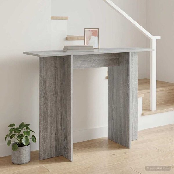 Konzolasztal Szürke Sonoma 100 x 30 x 75 cm Szerelt Fa