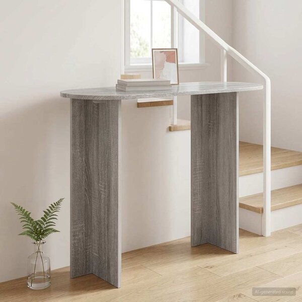 Konzolasztal Szürke Sonoma 100 x 39,5 x 75 cm Szerelt Fa