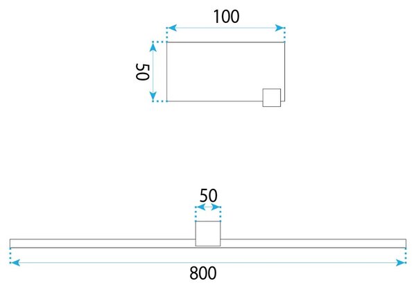 Fürdőszobai fali LED lámpa SWE045-1W 80 cm GOLD