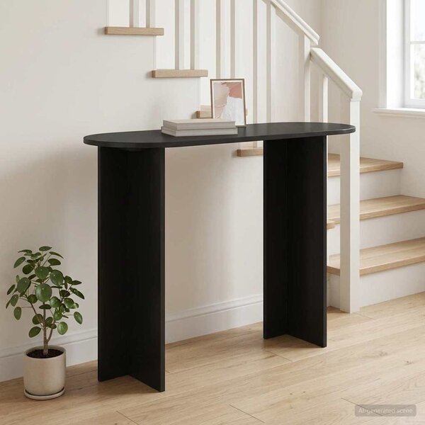 Konzolasztal Fekete Tölgy 100 x 39,5 x 75 cm Szerelt Fa