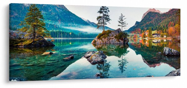 Kép - Lake Hintersee, Bajor - Alpok, Ausztria (120x50 cm)