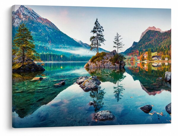 Kép - Lake Hintersee, Bajor - Alpok, Ausztria (70x50 cm)