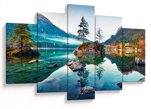 Kép - Lake Hintersee, Bajor - Alpok, Ausztria (150x105 cm)