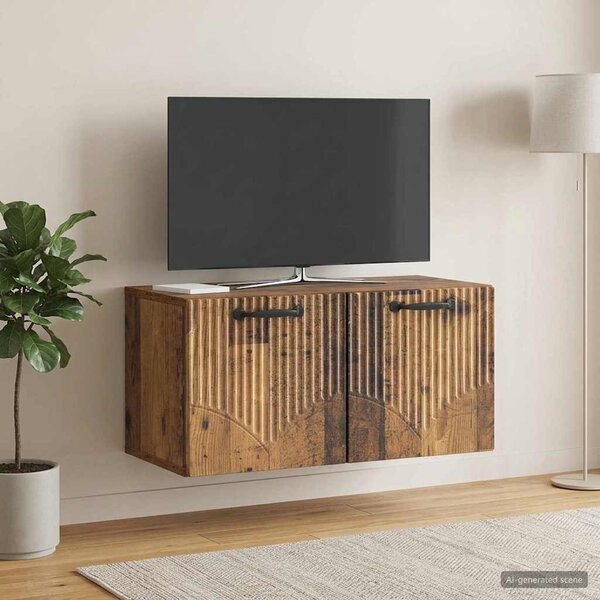 Fali TV szekrény Antik Fa 59,5 x 31 x 30 cm Szerelt Fa