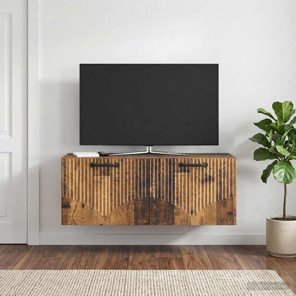 Fali TV szekrény Antik Fa 78,5 x 31 x 30 cm Szerelt Fa