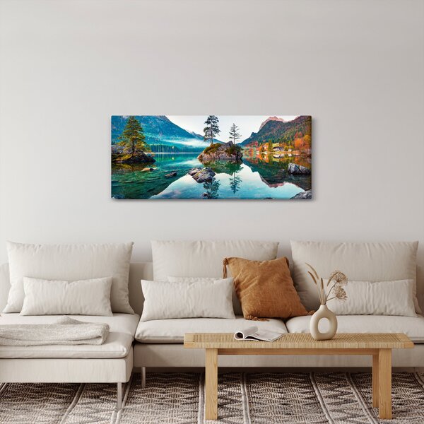 Kép - Lake Hintersee, Bajor - Alpok, Ausztria (120x50 cm)