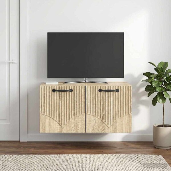 Fali TV szekrény Sonoma Tölgy 59,5 x 41 x 30 cm Szerelt Fa