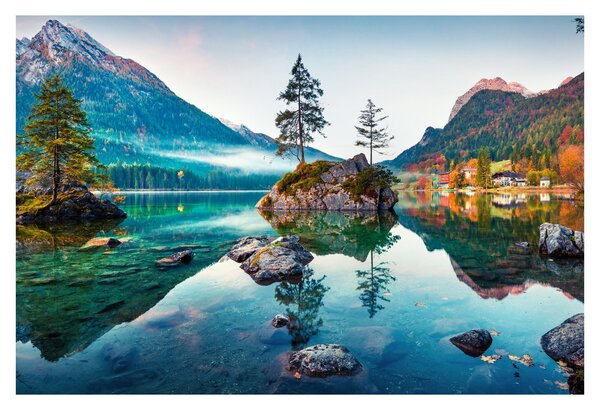 Kép - Lake Hintersee, Bajor - Alpok, Ausztria (90x60 cm)