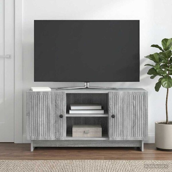TV szekrény 102 x 34,5 x 50 cm Szürke Sonoma Szerelt Fa