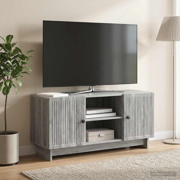 TV szekrény 102 x 34,5 x 50 cm Szürke Sonoma Szerelt Fa