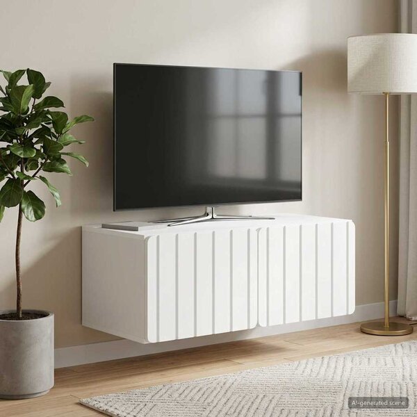 Fali TV szekrény 78,5 x 41 x 30 cm Fehér Szerelt Fa
