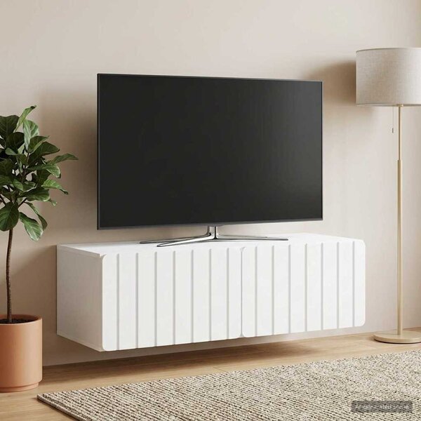 Fali TV szekrény 98 x 41 x 30 cm Fehér Szerelt Fa