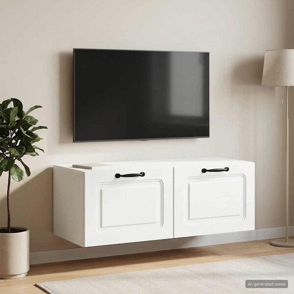 Fali TV szekrény Fehér 78,5 x 41 x 30 cm Szerelt Fa