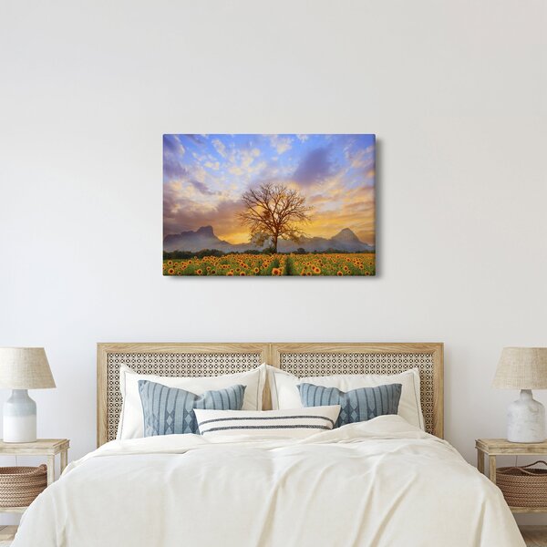 Kép - Táj napraforgóval (90x60 cm)