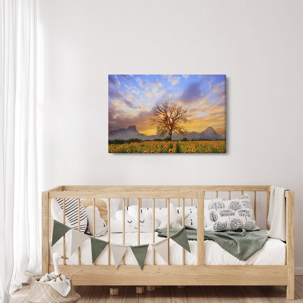 Kép - Táj napraforgóval (90x60 cm)