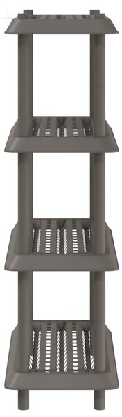 Polc egység 4 szint 100 x 40 x 136,5 cm PP Világosszürke