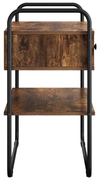 Konzolasztal Füstös Tölgy 80 x 40 x 75 cm Szerelt Fa