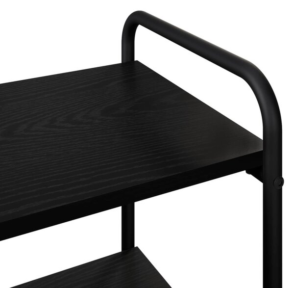 Konzolasztal Fekete Tölgy 80 x 35 x 75 cm Szerelt Fa