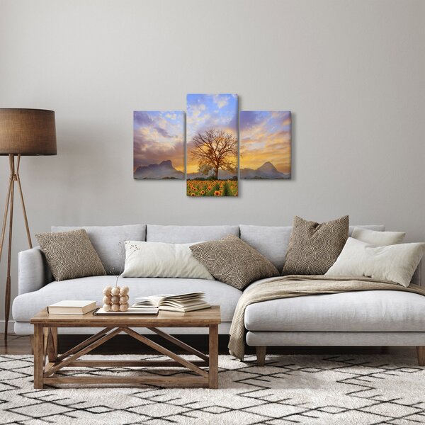 Kép - Táj napraforgóval (90x60 cm)